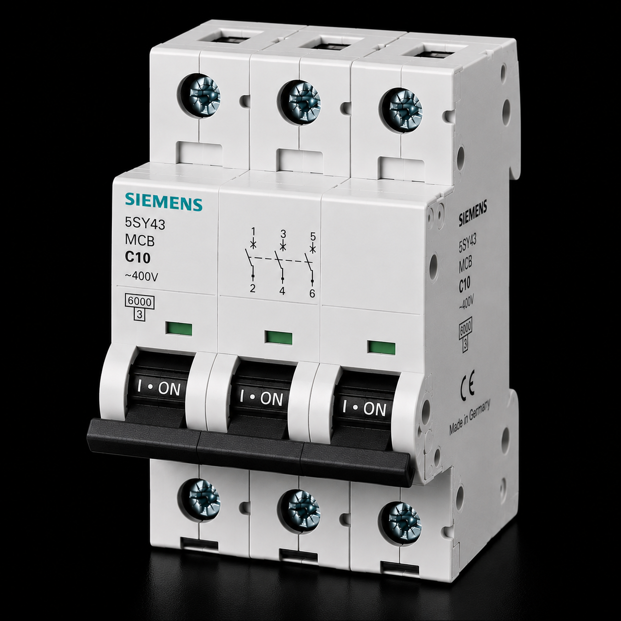 SIEMENS 5SY43 C10 Trifaze Otomatik Sigorta