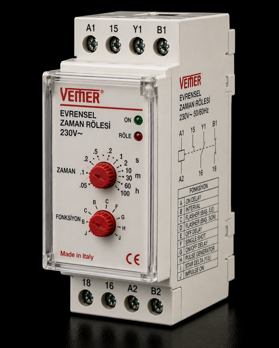 VEMER Evrensel Zaman Rölesi 230V