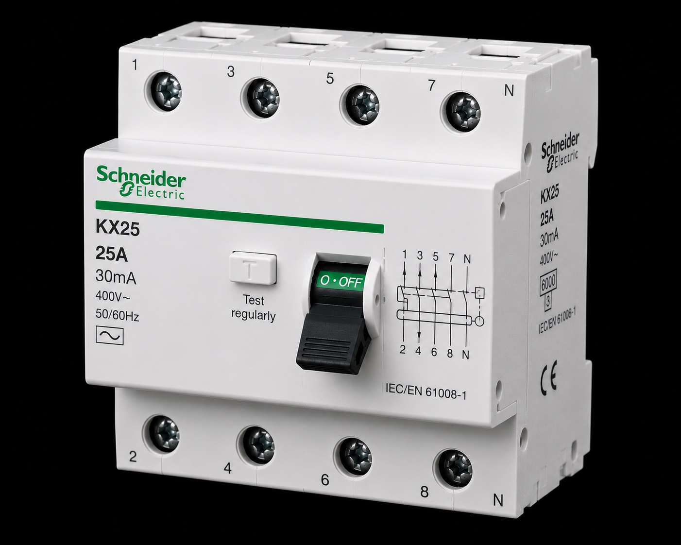 SCHNEIDER KX25 25A 30mA Trifaze Kaçak Akım Koruma Rölesi