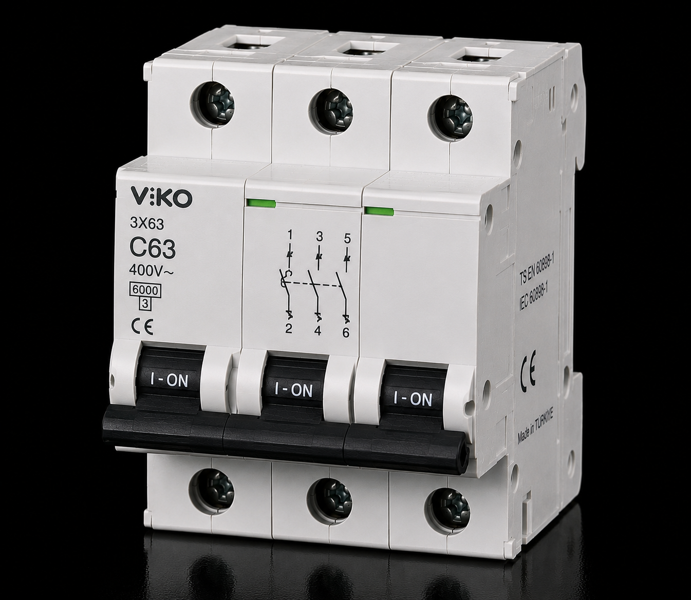 VİKO 3X63 C63 Trifaze Otomatik Sigorta