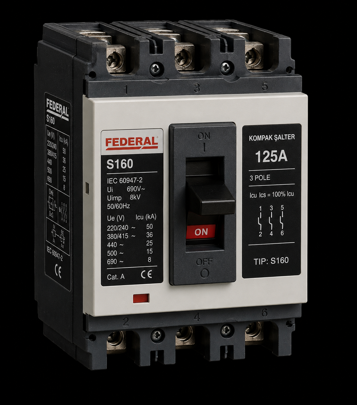 Federal 125A Kompak Şalter Tip S160