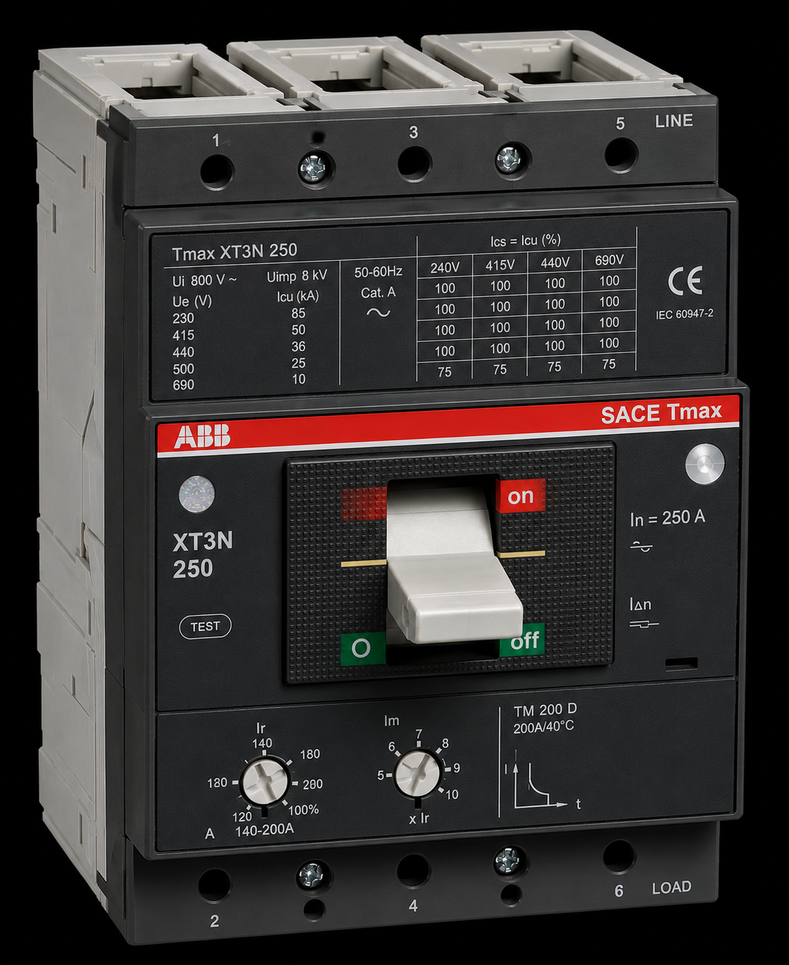 ABB Tmax XT3N 250 140-200A Ayarlı Kompak Şalter