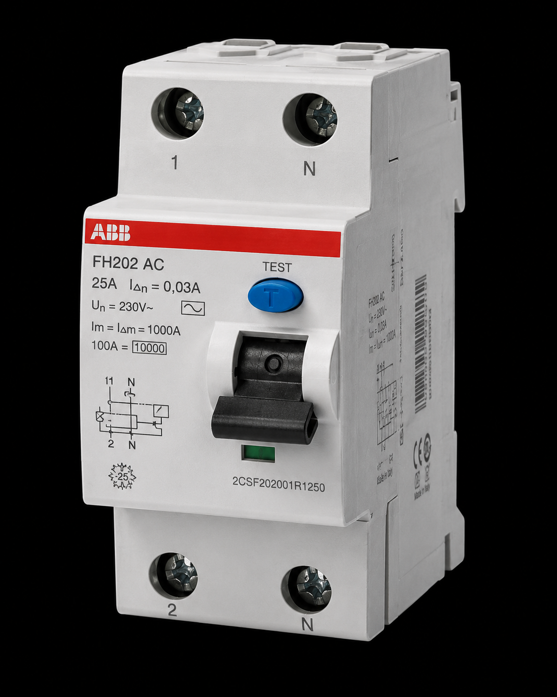 ABB FH202 AC 25A 30mA Kaçak Akım Koruma Rölesi Monofaze