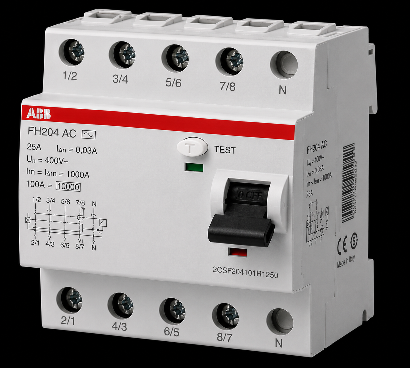ABB FH204 AC 25A 30mA Kaçak Akım Koruma Rölesi Trifaze