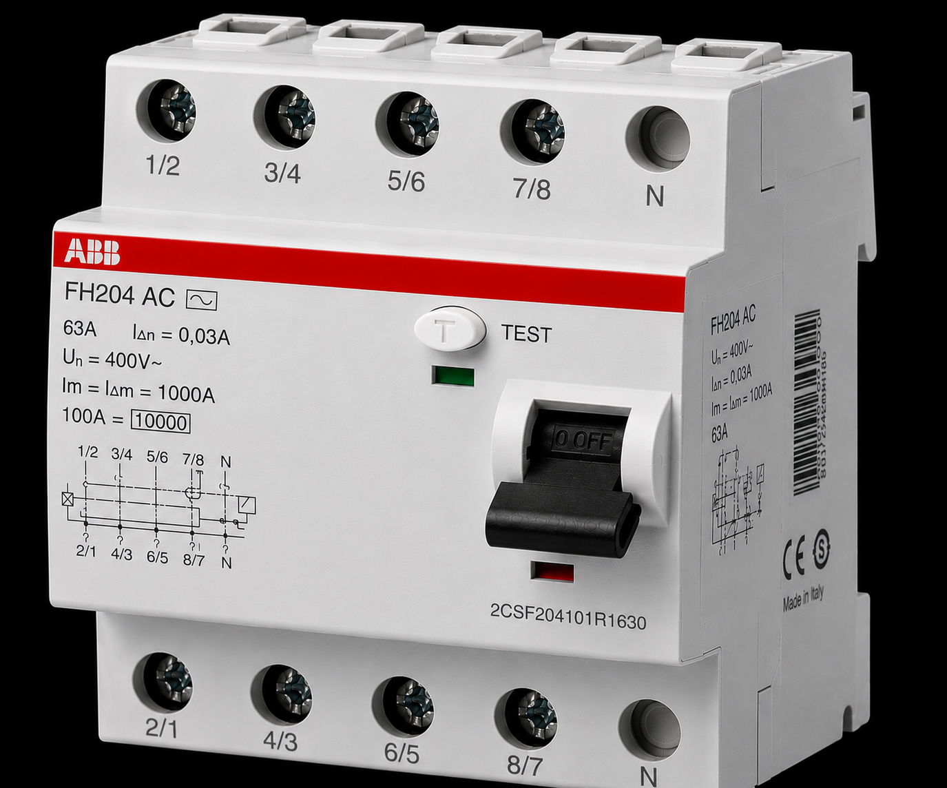 ABB FH204 AC 63A 30mA Kaçak Akım Koruma Rölesi Trifaze