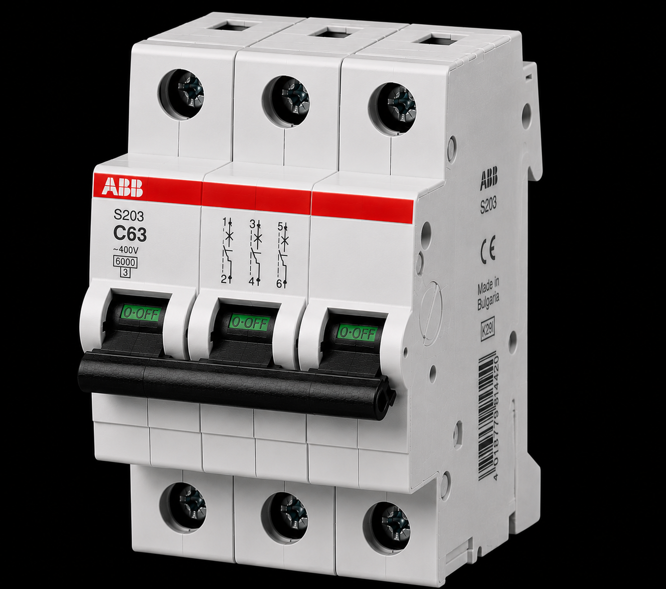 ABB S203 C63 Trifaze Otomatik Sigorta 63A